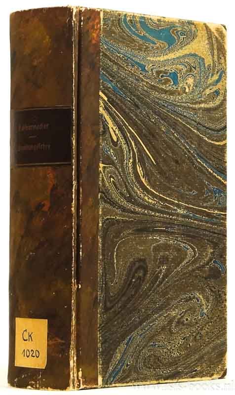 SCHLEIERMACHER, F. - Erziehungslehre. Aus Schleiermacher's handschriftlichen Nachlasse und nachgeschriebenen Vorlesungen herausgegeben von G. Platz.