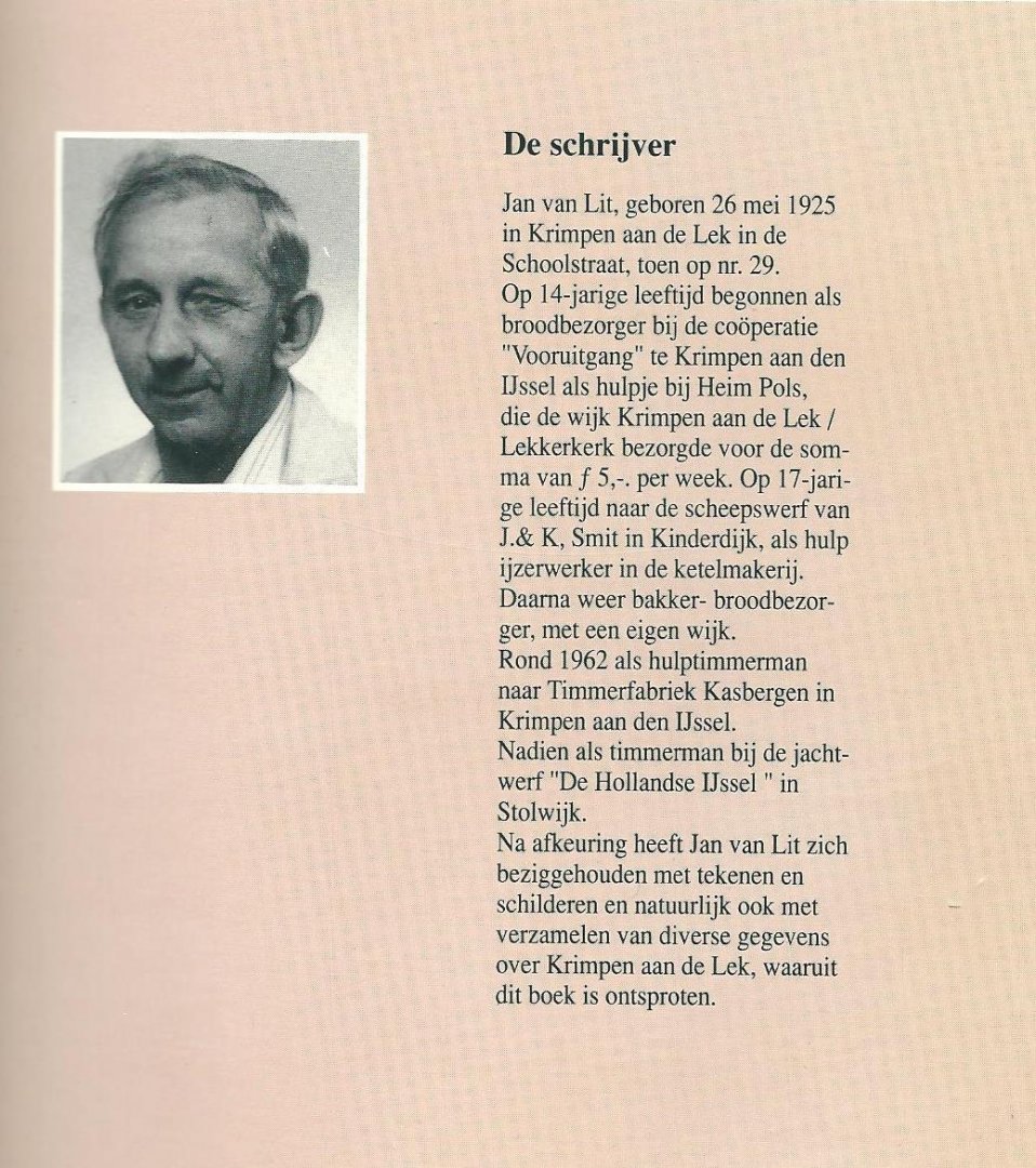 Lit, Jan van - Wandelend van Witte Brug tot Watertoren / geschreven door Jan van Lit