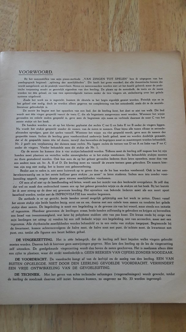 H.J. van Duuren - Van zingen tot spelen