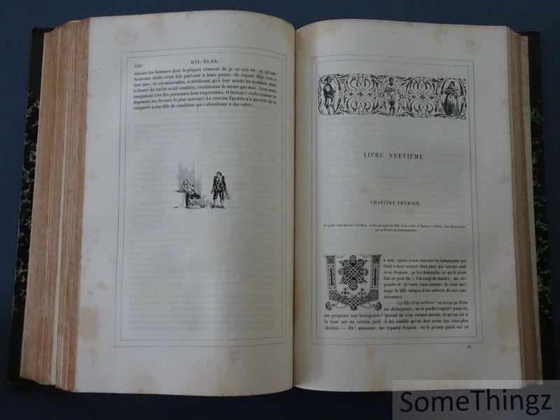 Alain-René Le Sage / Jean François Gigoux (ills.) / Charles Nodier (notice) - Histoire de Gil Blas de Santillane. Vignettes par Jean Gigoux.
