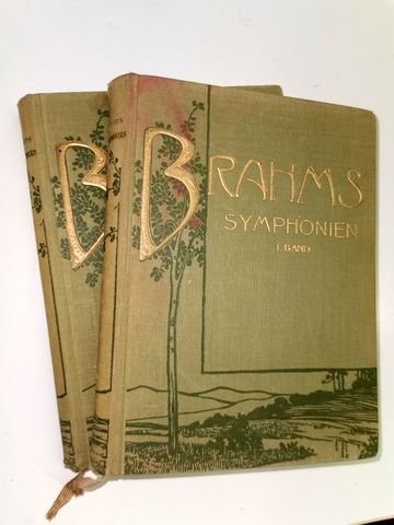 Brahms, Johannes: - Johannes Brahms Symphonien. Mit Einführungen von Arthur Smolian. Band I (Symphonie No. 1 2). - II. (Symphonie No. 3-4) (Eulenburg`s kleine Orchester-Partitur-Ausgabe)