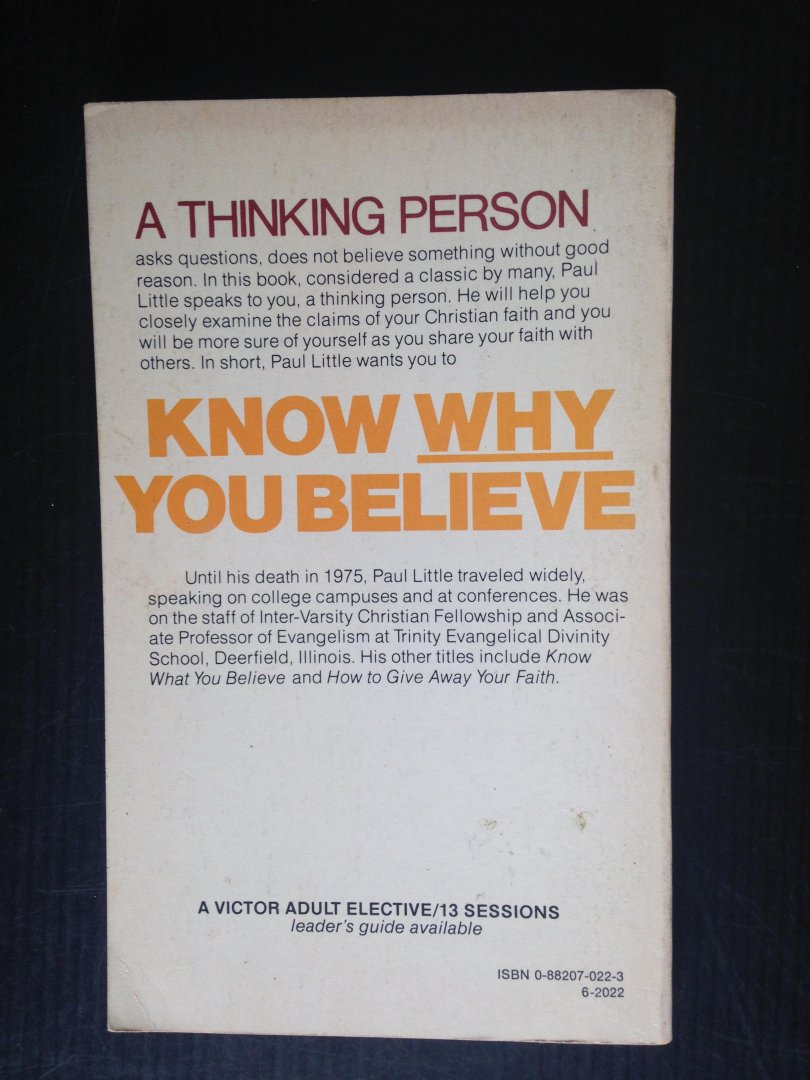 Little, Paul E. - Know why you believe
