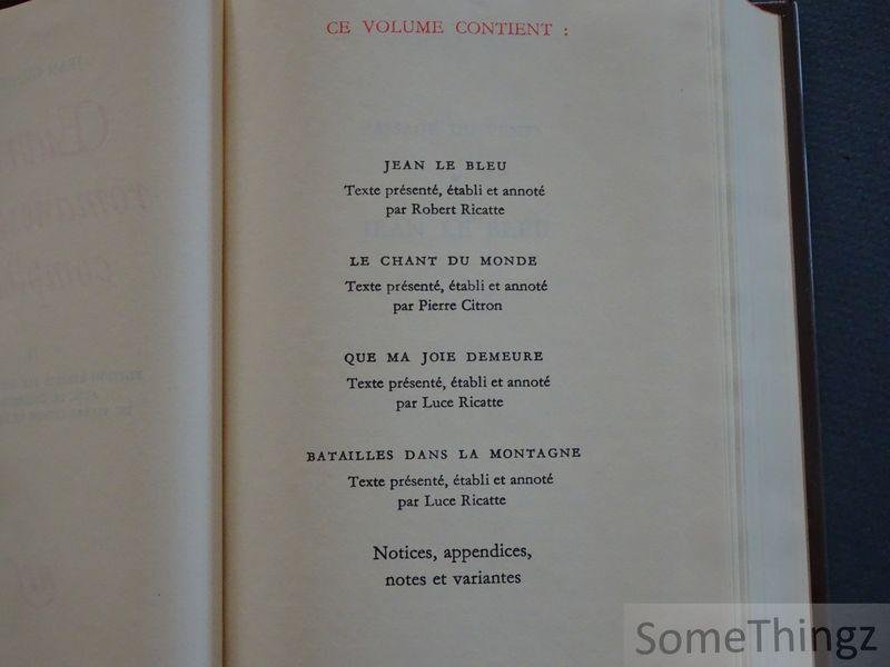 Jean Giono / Robert Ricatte (editor),  Pierre Citron et Luce Ricatte (collab.) - Oeuvres romanesques complètes. Tome II.