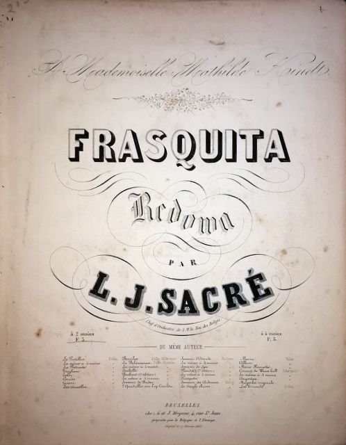 Sacré, L.J.: - Frasquita. Redowa. à 2 mains