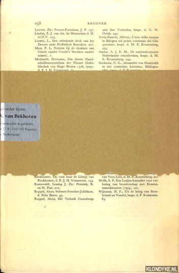 Diverse auteurs - Het Boek. Derde reeks - deel XXXV - 1961-1962