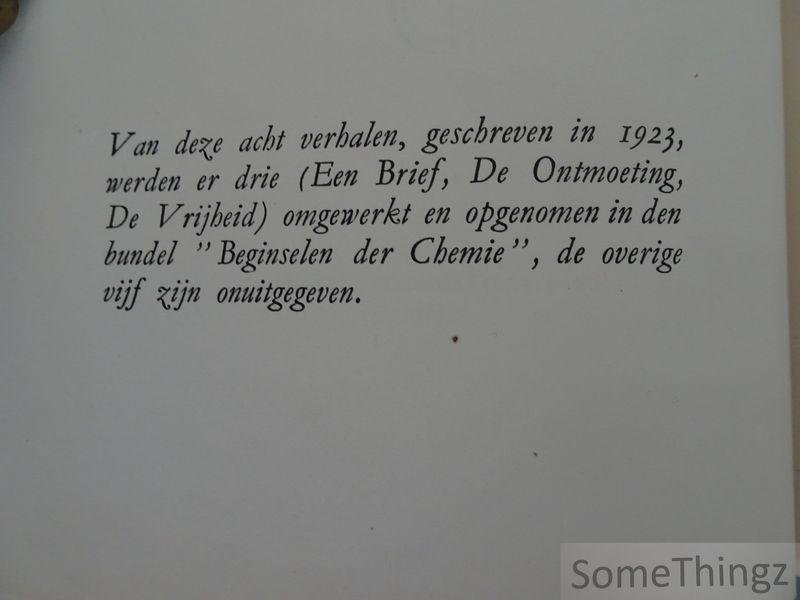 Karel van de Woestijne (tekst) en J. Gorus (ills.) en Jos. Leonard (typografie) - Verhalen - versierd met 4 droge naaldetsen door P. Gorus. [269 van 1000 exemplaren.]