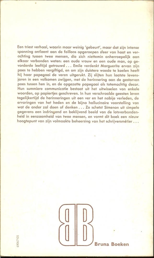 Simenon, Georges  en Vertaling Halbo C. Kool    .. Omslag Dick Bruna, - De Poes