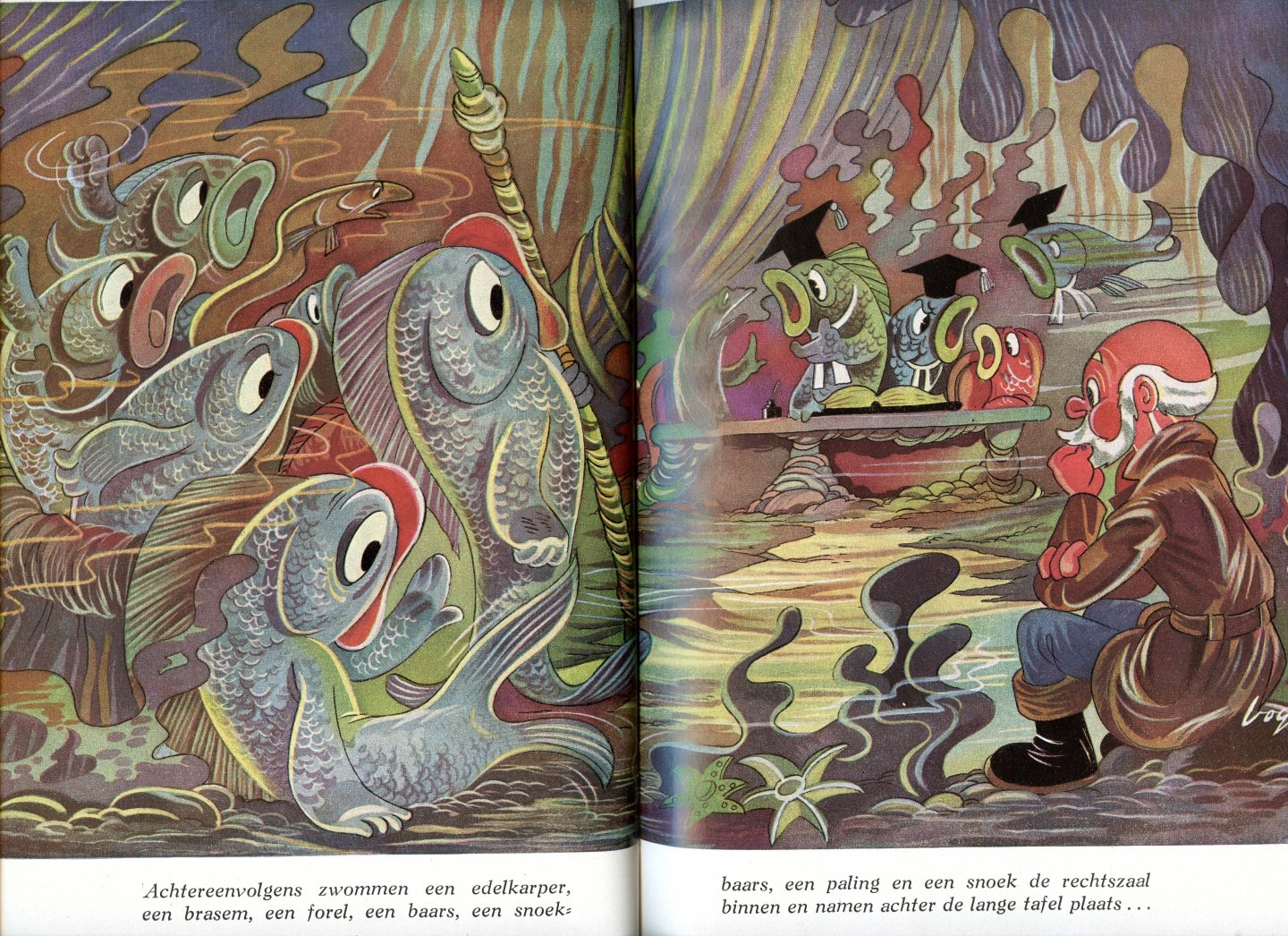 Geudeker, C.H. [illustr.: C. Voges] - Het vreselijke visavontuur van professor Hubbel