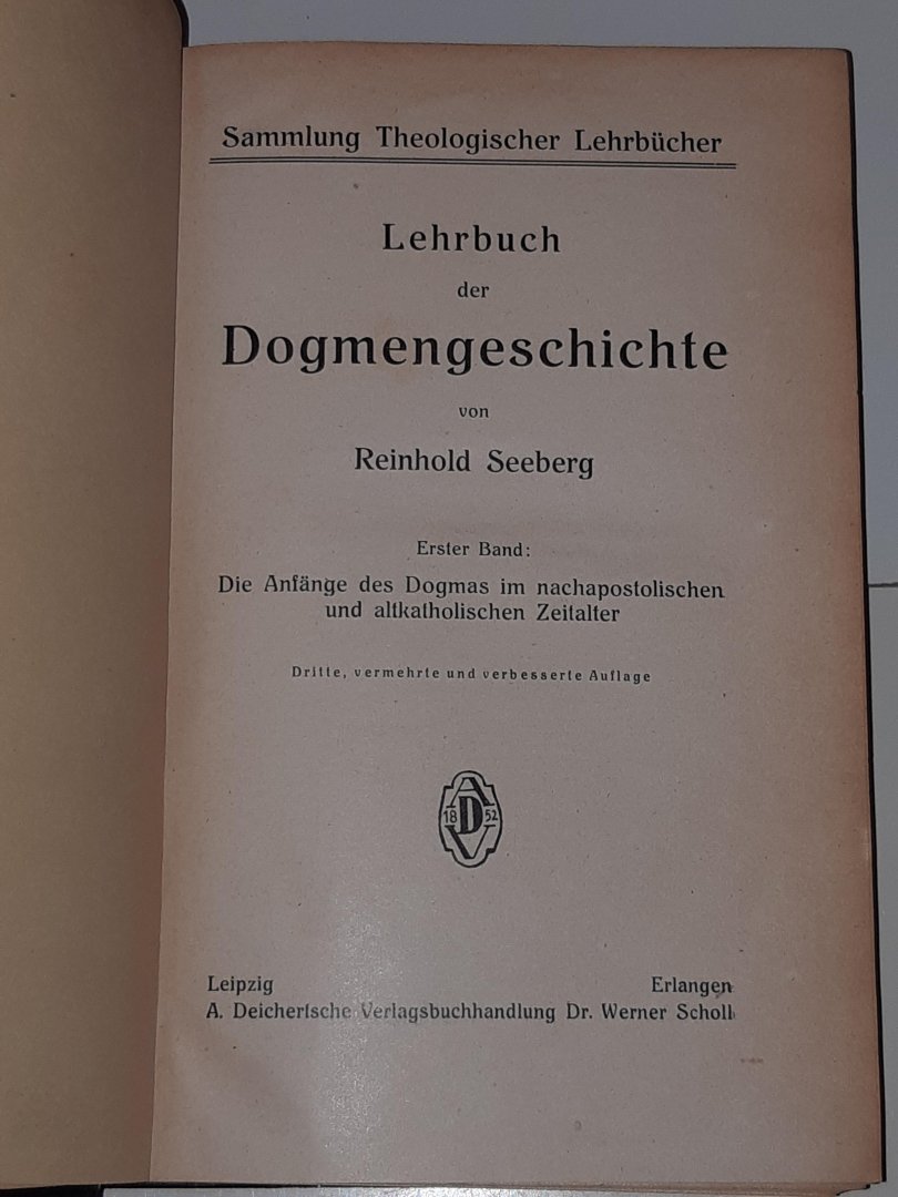 Seeberg, Reinhold - SET 5 Bande: Lehrbuch der Dogmengeschichte