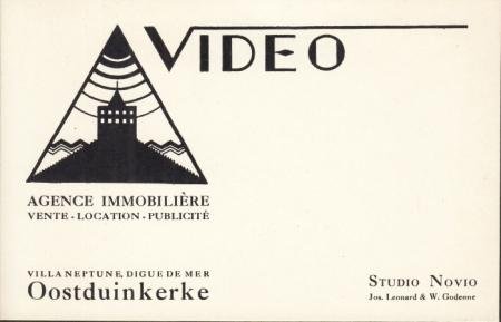 LÉONARD, Jos / Willy GODENNE - VIDEO. Agence immobilière. (Reclamekaart).