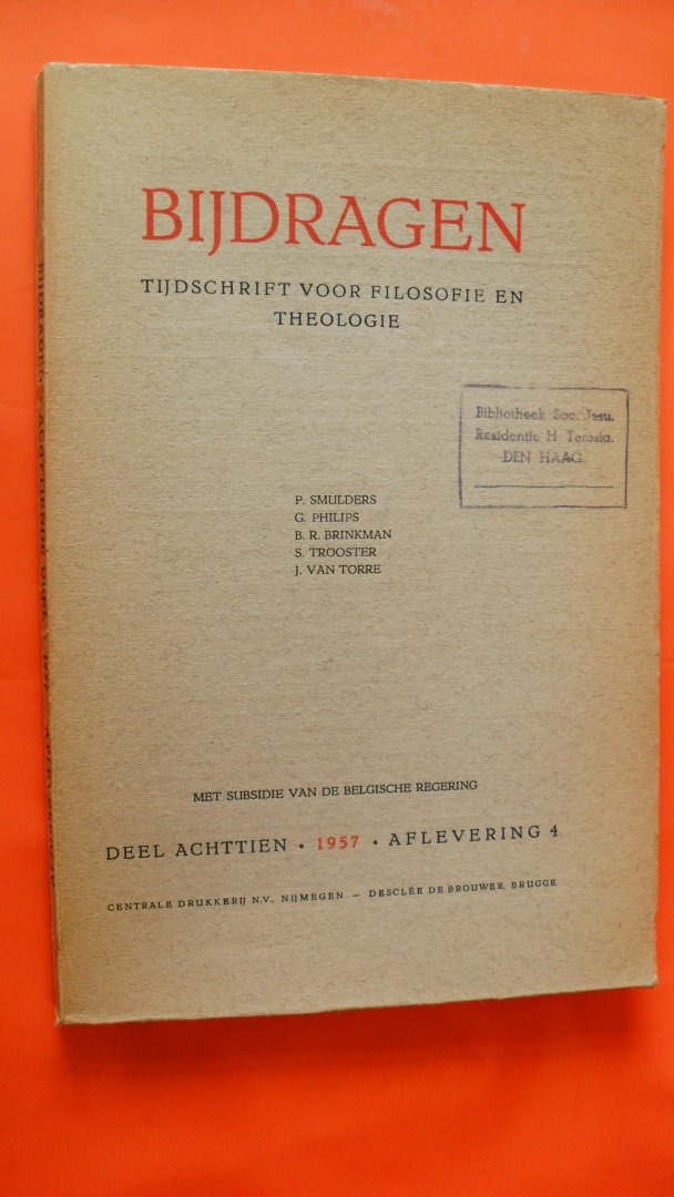 smulders/ philips/ trooster e.a. - Bijdragen tijdschrift voor Philosophie en Theologie ofwel  Filosofie en Theologie