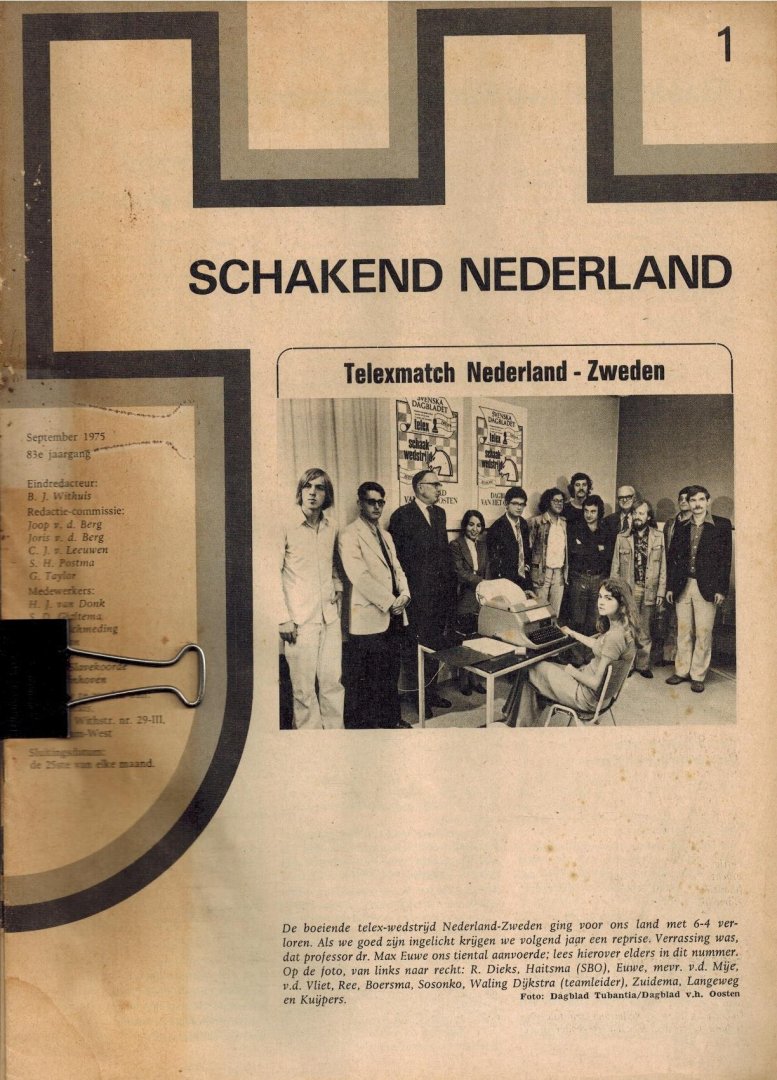  - Schakend Nederland 83e Jaargang Compleet -1975-1976