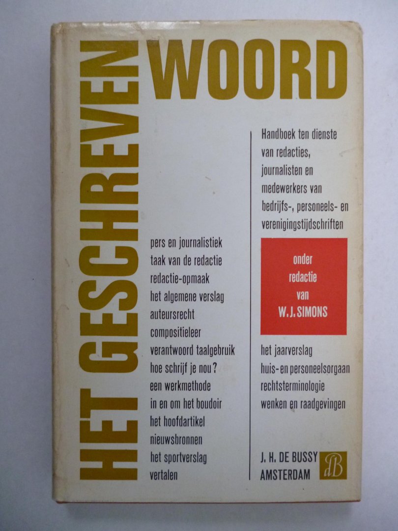 Simons, W.J. - Het geschreven woord