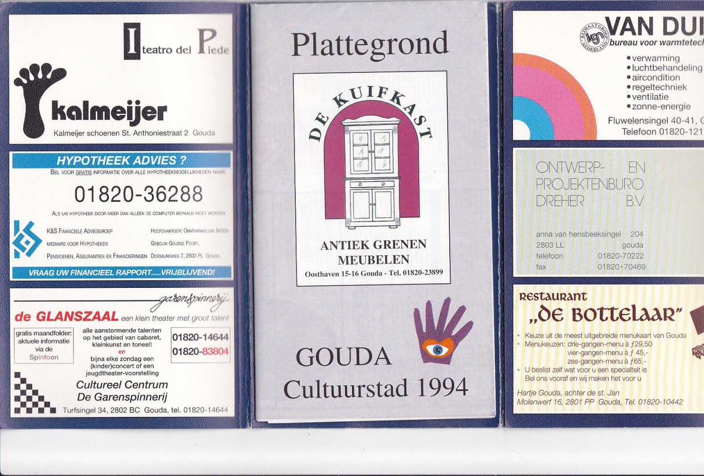  - Gouda Cultuur- en Theatergids 1993-94 met plattegrond