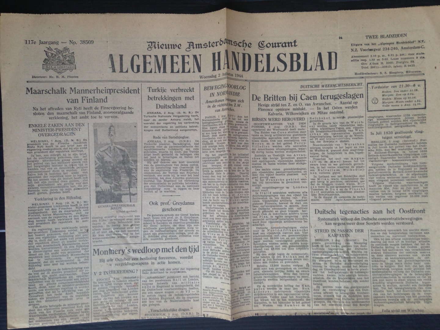 Oorlogskrant - Algemeen Handelsblad, Nieuwe Amsterdamsche Courant