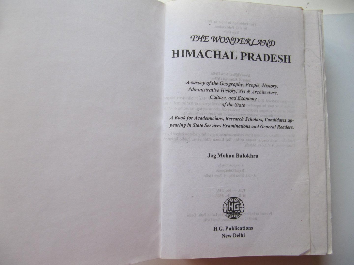 Jag Mohan Balokhra - The Wonderland Himachal Pradesh
