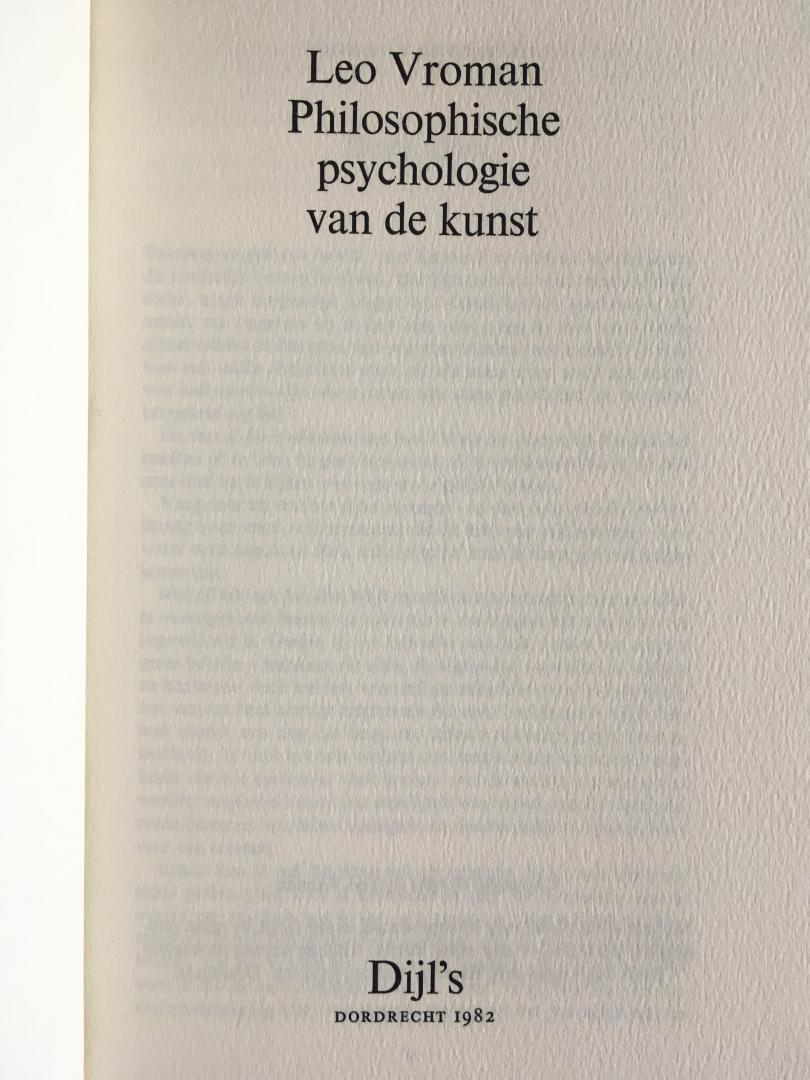 Vroman, Leo - Philosophische psychologie van de kunst
