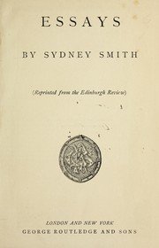 Smith, Sydney - Essays (reprinted from the Edinburgh Review) (van 1802 tot 1827
