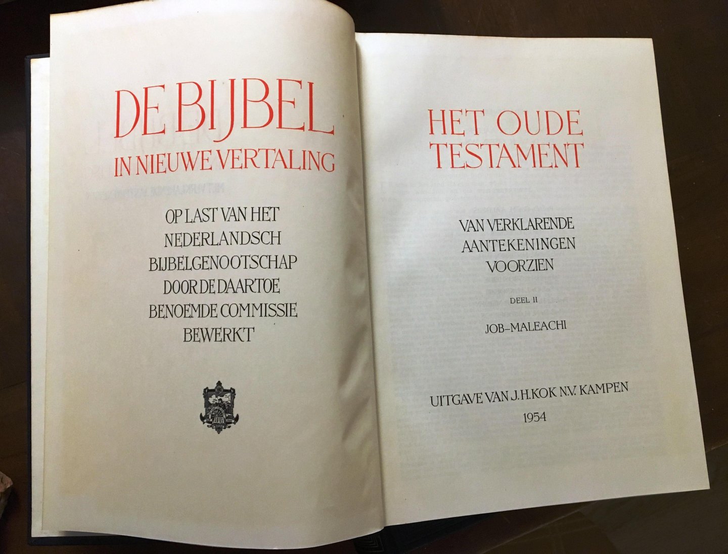 Aalders e.a. - De Bijbel in nieuwe vertaling, Het Oude Testament, deel I en II