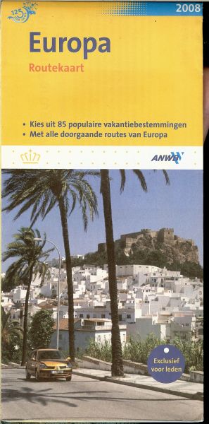 ANWB Service Advies en Verkoop - Routekaart  Europa : Kies uit 85 populaire vakantiebestemmingen & Met alle doorgaande routes van Europa