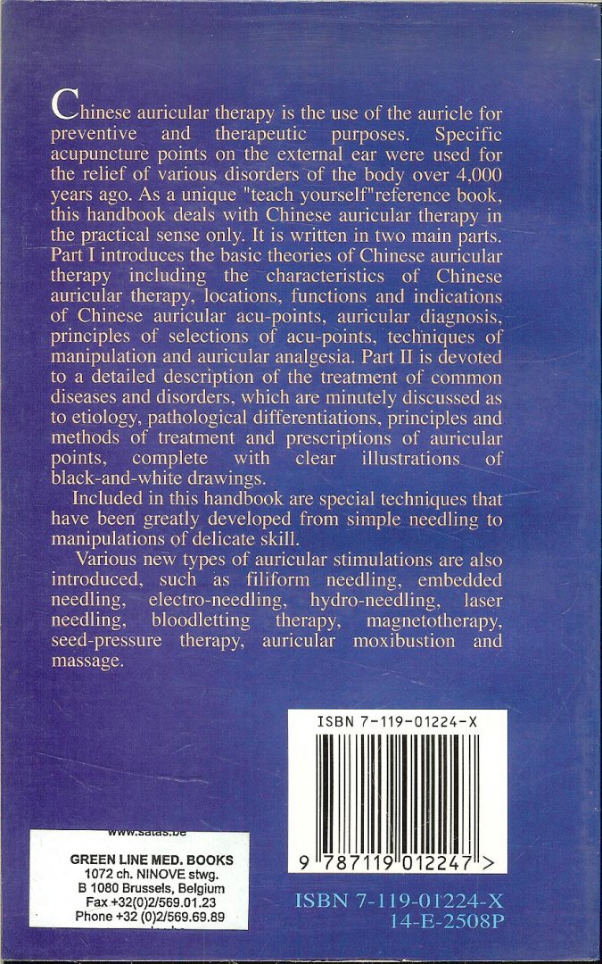 Chen Ken Dr  en Dr. Cui Yongqiang - Handbook to Chinese Auricular Therapy