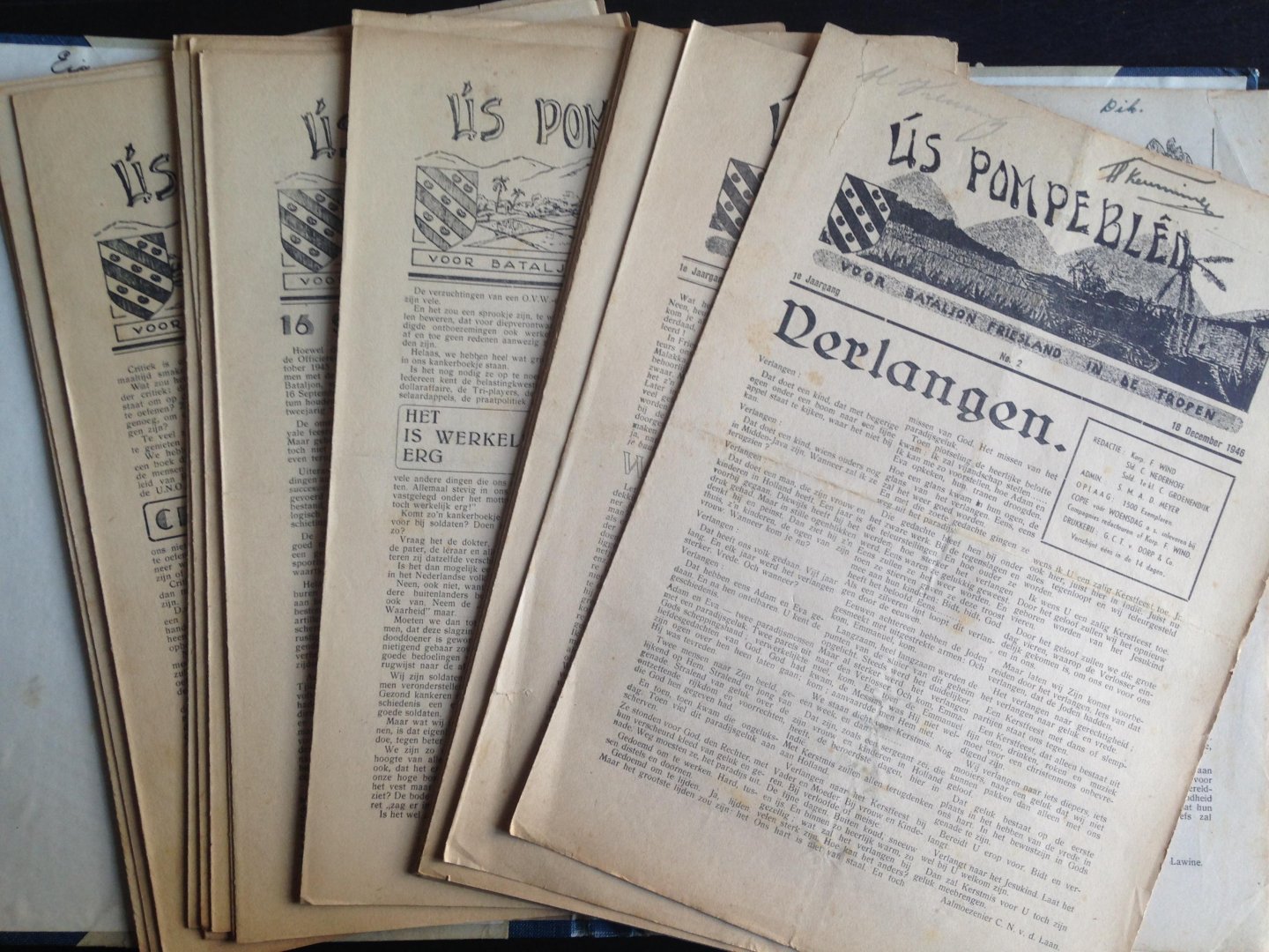  - Krantjes Us Pompebled, Voor Bataljon Friesland in de Tropen, 1947, 1948