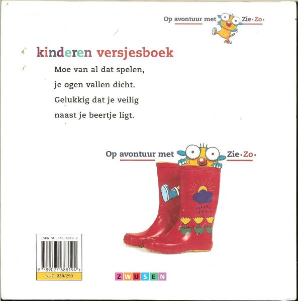 Kuiper Nannie .. Harmen van Straaten - Op avontuur met Zie Zo Kinderen Versjesboek
