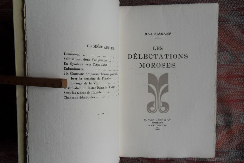 Elskamp, Max. - Les Délectations Moroses. [ Genummerd ex. 171 / 300 ].