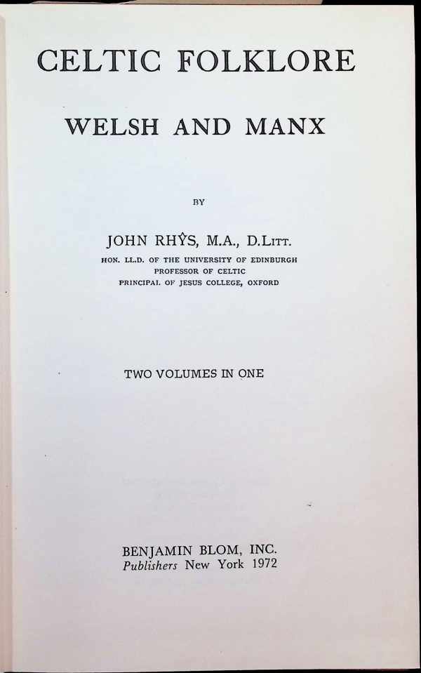 John Rhyq - Celtic Folklore  Welsh and Manx