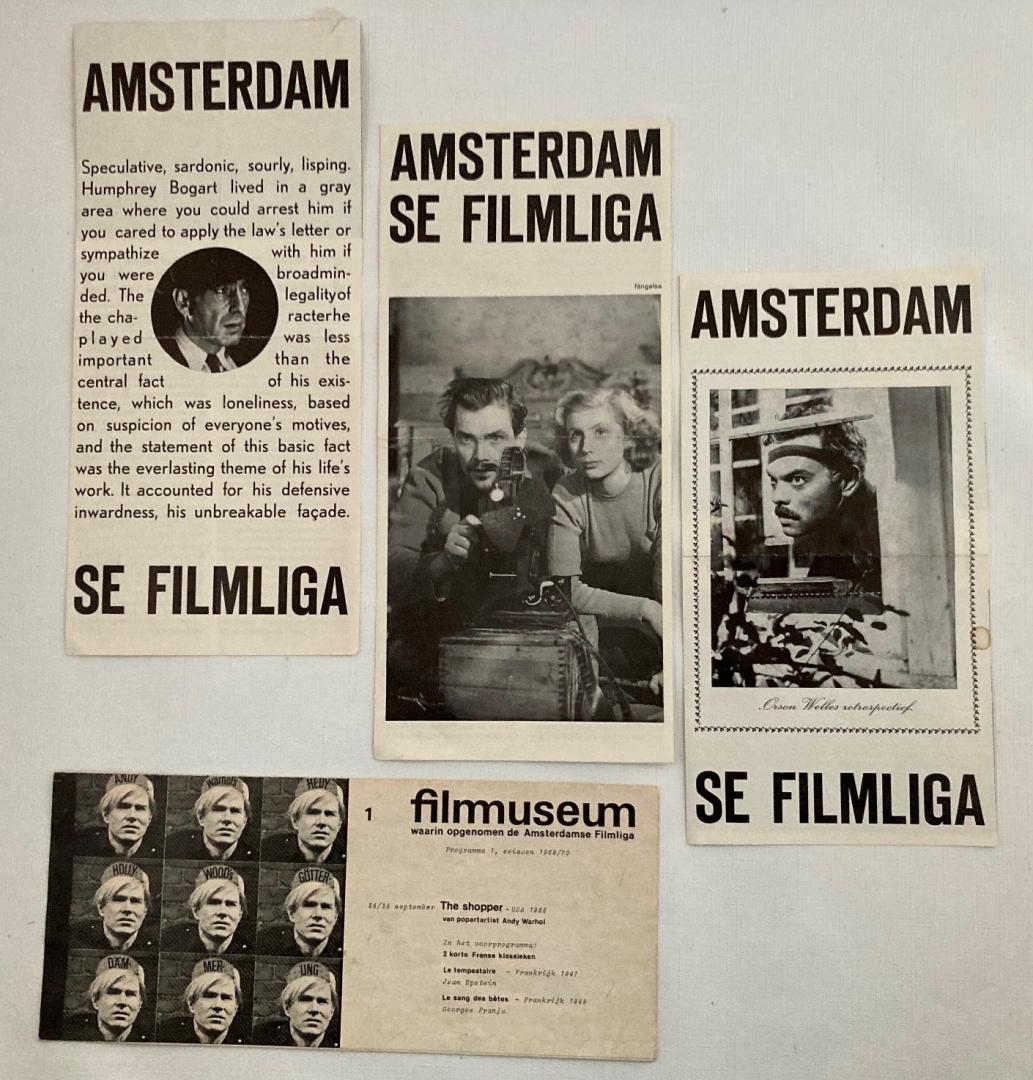 Stichting Amsterdamse Filmliga/ Filmmuseum - - 4 brochures/ programma's Amsterdamse Filmliga