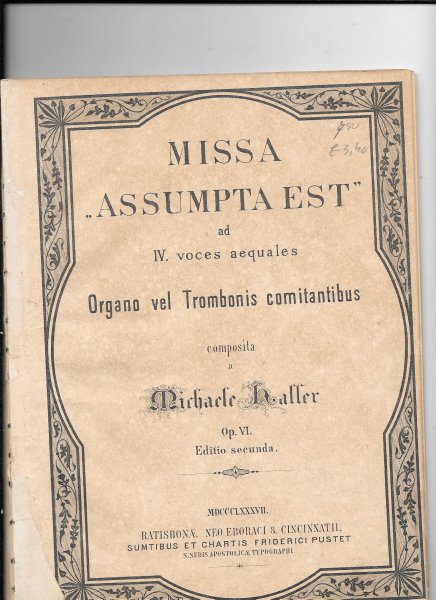 Haller, Michaela - Missa Assumpta est ad IV Voces aequales