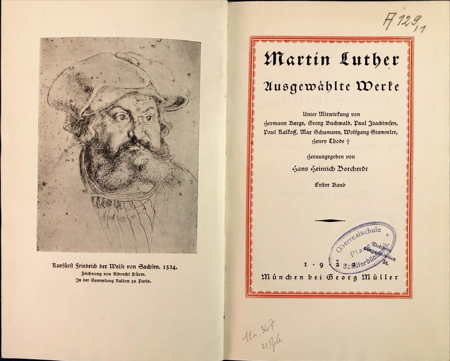 Luther, Martin; Hans Heinrich Borchert (herausg) - Ausgewählte Werke
