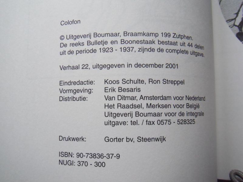 Jong, A.M de en G. van Raemdonck - De wereldreis van Bulletje en Boonestaak deel 21, 23, 24, 25 en 26