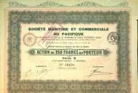 Collective - Share, Societe Maritime Et Commeriale Du Pacifique 1920