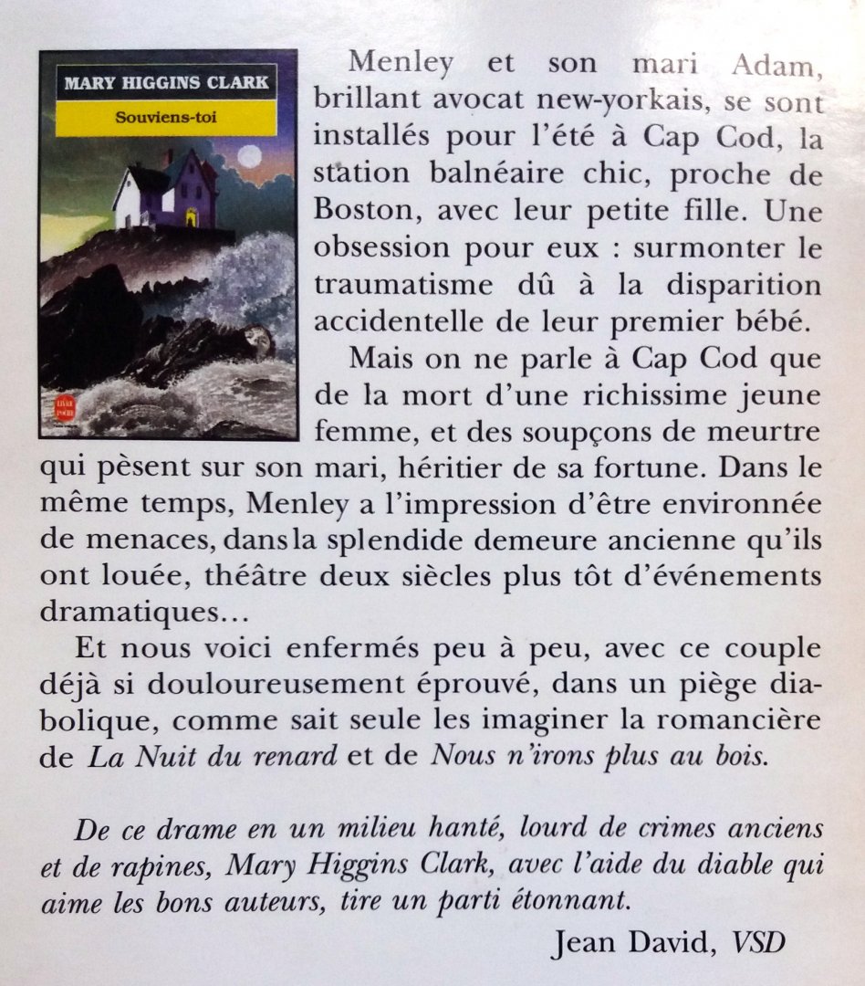 Higgins Clark, Mary - Souviens-toi (FRANSTALIG)