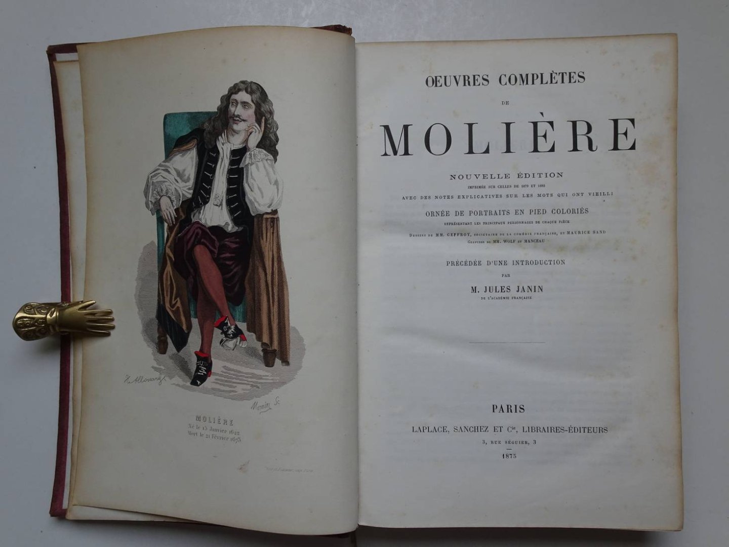 Molière. - Oeuvres complètes de Molière. Nouvelle édition imprimée sur celles de 1679 et 1682. Avec des notes explicatives sur les mots qui ont vieilli.