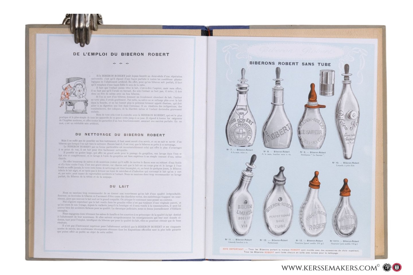 (Trade catalogues) (Edouard Robert) - Biberon Robert. Biberons, Stérilisateurs, Téterelles, Tétines, Tubes.