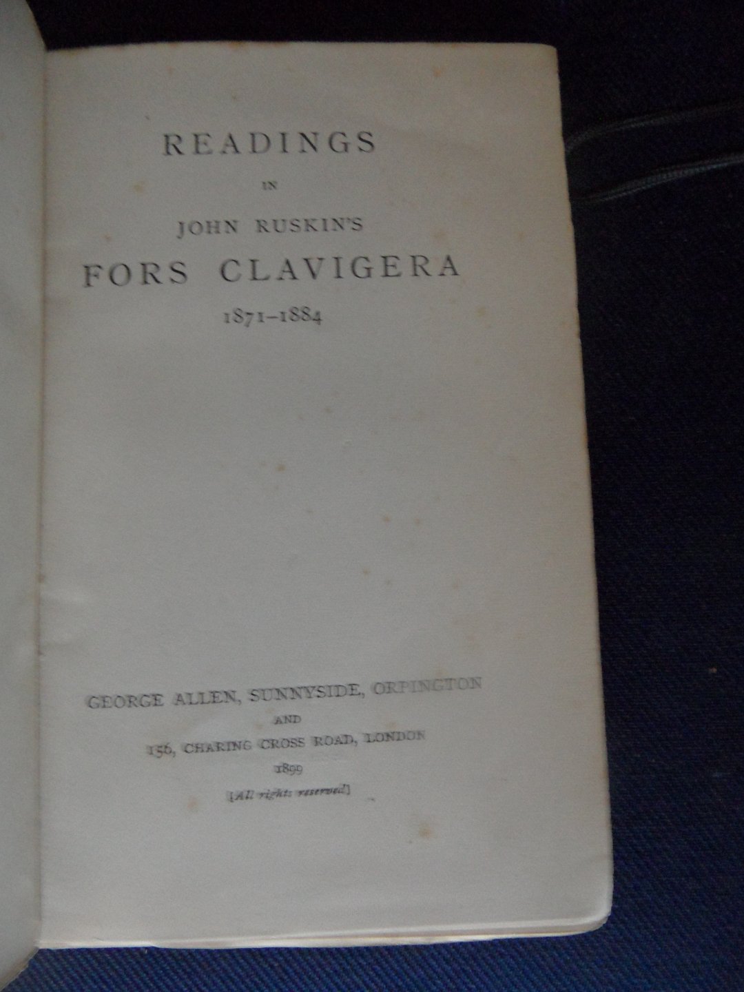 Ruskin, John - Readings in Fors Clavigera