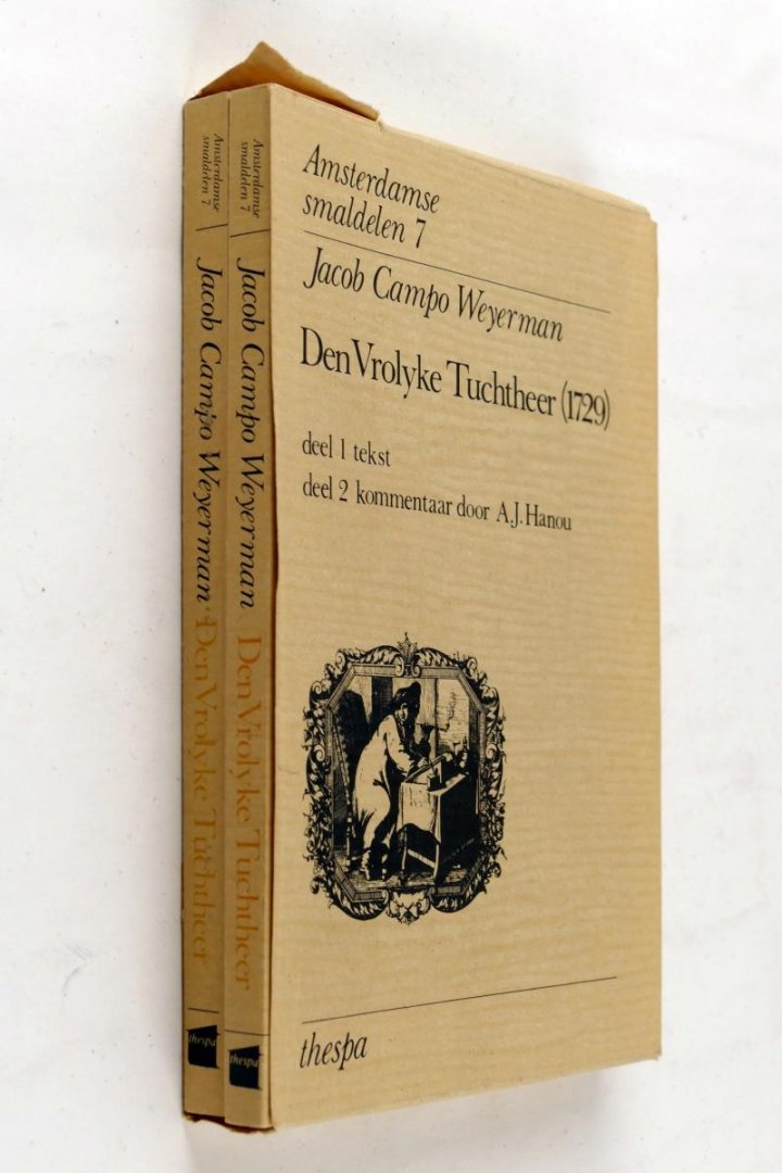 Weyerman, Jacob Campo - Den vrolyke tuchtheer (1729) Twee delen in een wikkel (4 foto's)