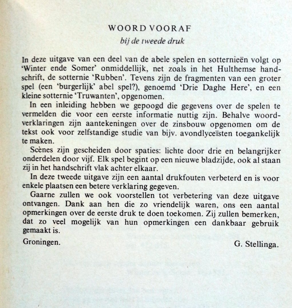Ornée, Dr. W.A. - Wijngaards, Dr. N.C.H. - Neutjens, Prof. Dr. C.L. - Het Abel Spel (Vanden winter ende vanden somer) (Klassiek Letterkundig Pantheon 175)