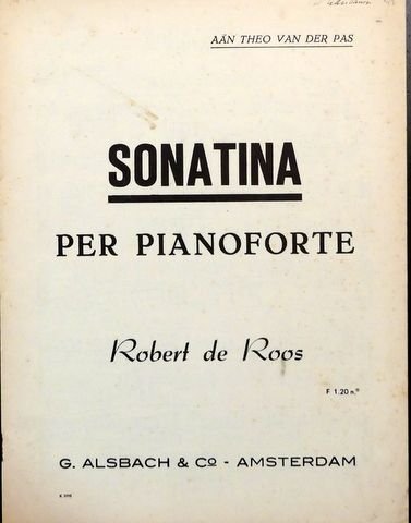 Roos, Robert de: - Sonatina per pianoforte