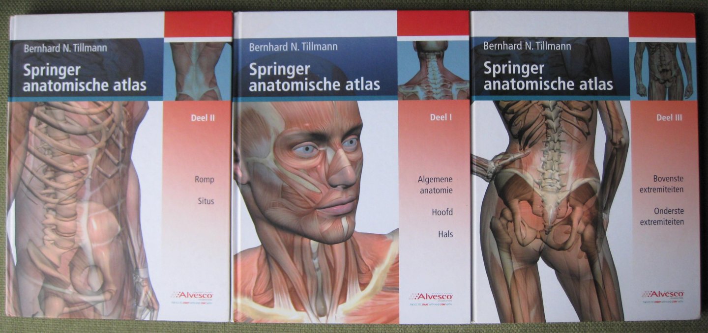 Tillmann, B.N.  -  Tillmann, Bernhard N. - Springer anatomische atlas  -  	Springer anatomische atlas. 3 delen in cassette + bijlage