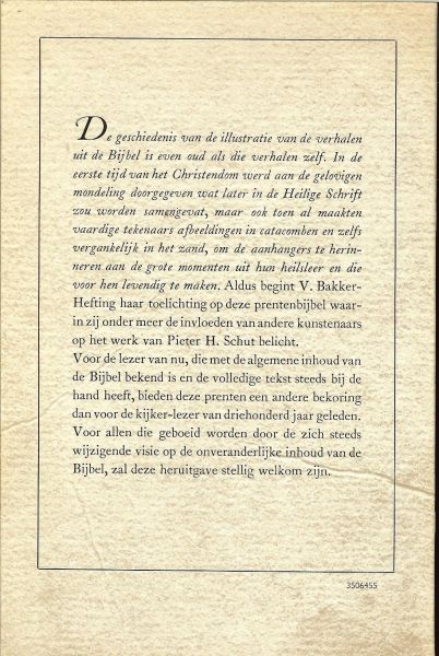 Schut, Pieter H. Toegelicht door Victorine Bakker-Hefting - Toneel ofte Vertooch der Bybelsche Historien