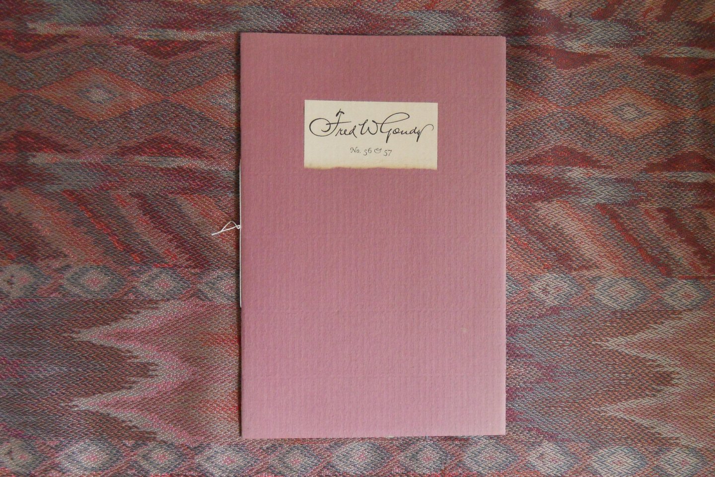 Goudy, Frederic W. - No. 56 & 57. Companion Old Style and Italic. [ Beperkte oplage van 250 ex. ].