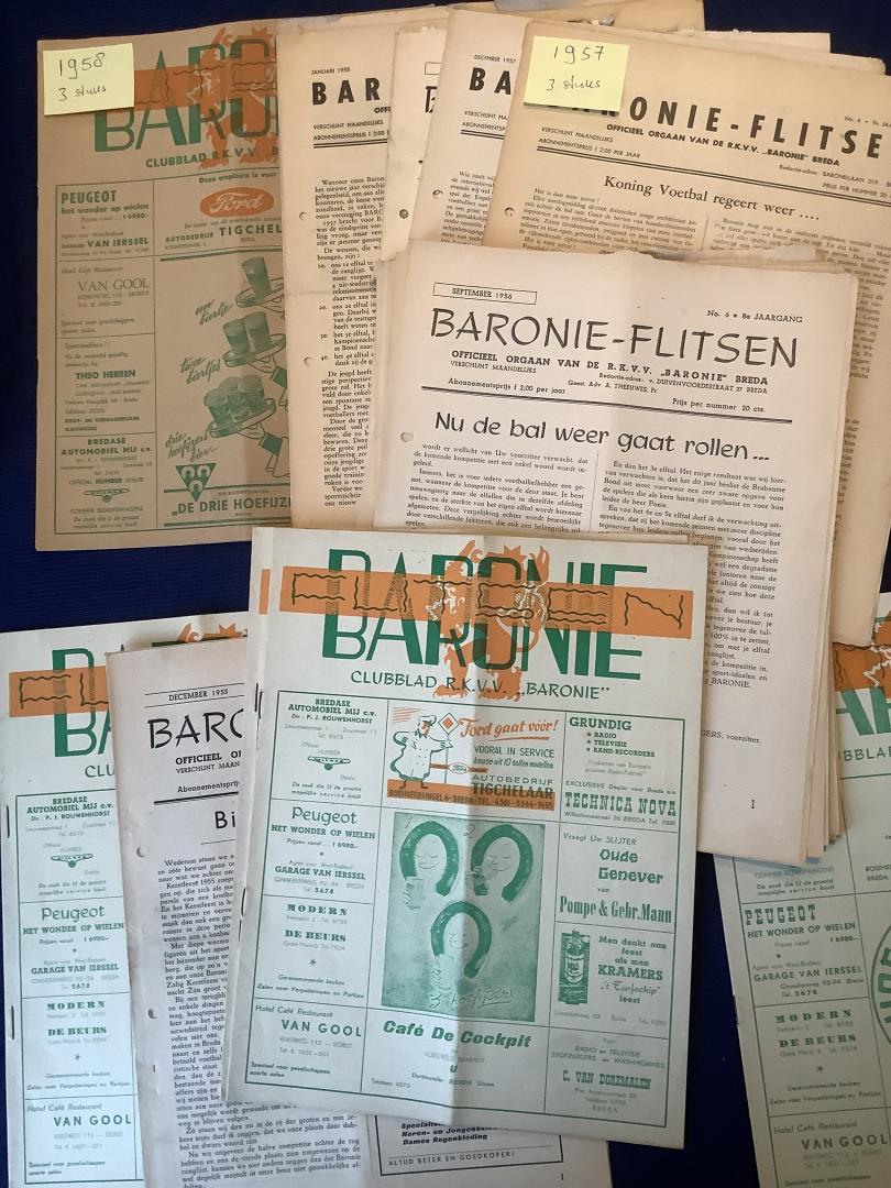 Baronie Breda - 19 clubbladen Baronie Bedra 1955-1958