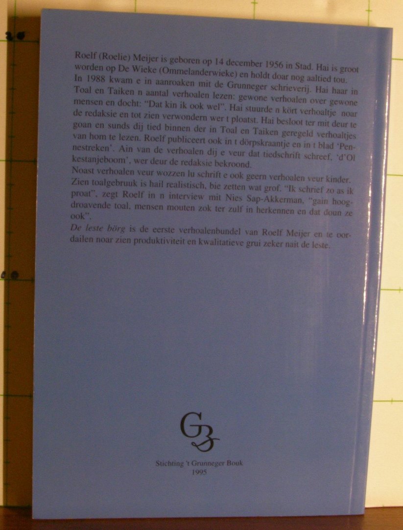 Meijer, Roelf - de leste borg - de leste börg