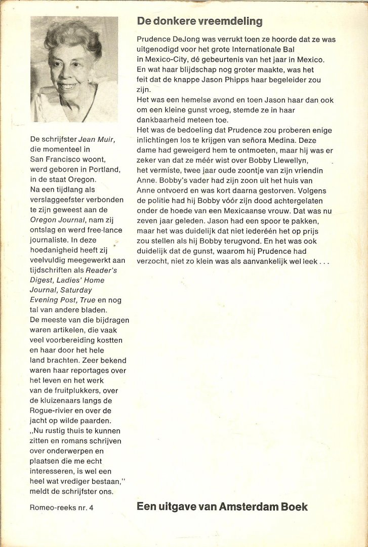 Muir Jean   Vertaling Tine Pollmann - Donkere vreemdeling ..  Romeo reeks 4