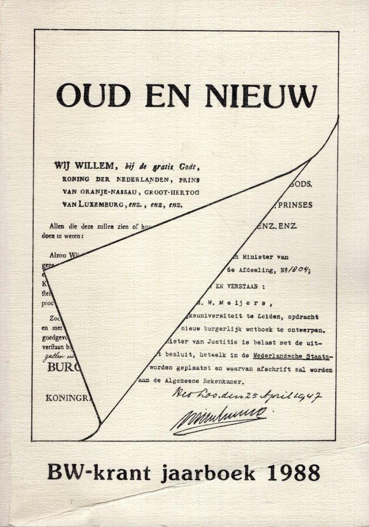 Castermans, A.G. (e.a.) - BW-krant, Jaarboek 1988 : oud en nieuw.