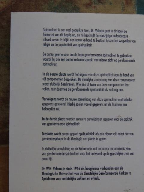 Velema, Dr. W.H. - Nieuw zicht op gereformeerde spiritualiteit