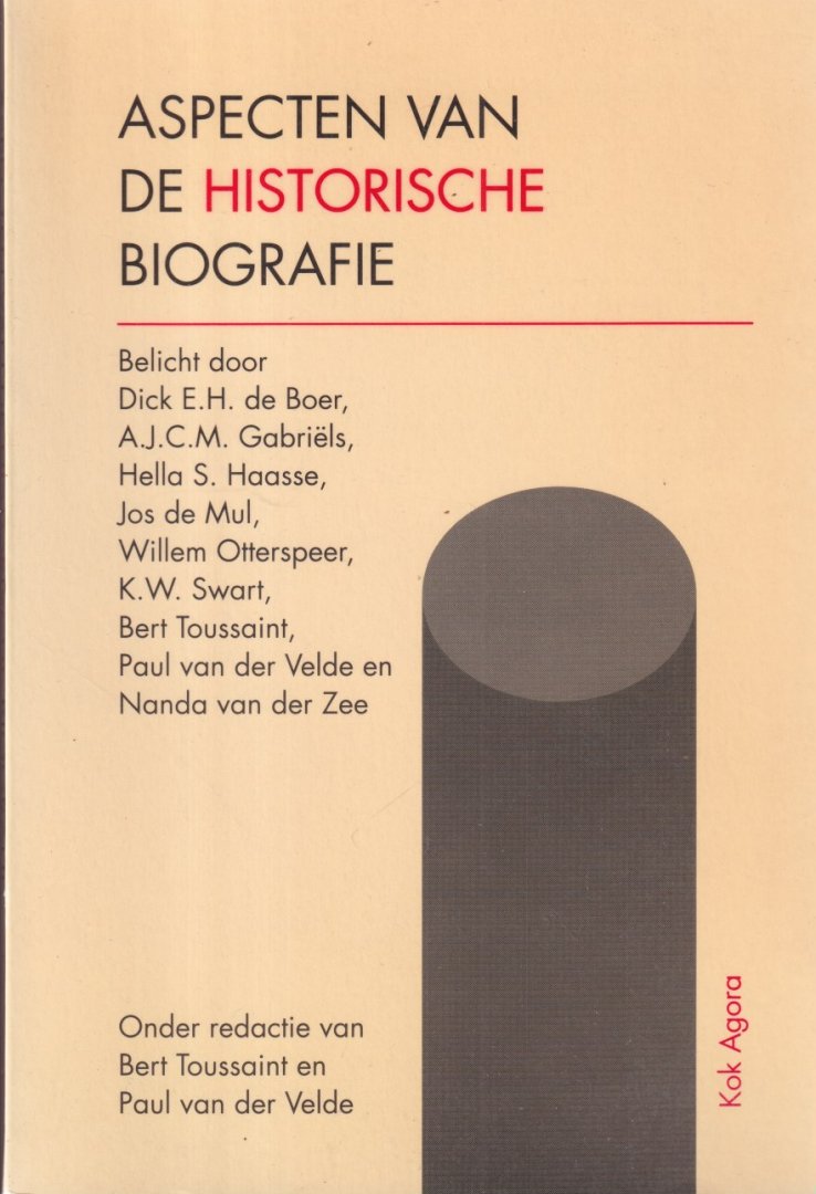 Toussaint, Bert & Paul van der Velde (red.) - Aspecten van de historische biografie